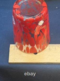 Authentic Zecchin Murano Glass Liqueur Glasses Set of 6 Hand Blown Venetian Ital