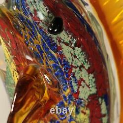 BADASH Murano-Style FIRESTORM Blown Art Glass Crystal 17 SAILFISH Sculpture