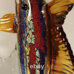 BADASH Murano-Style FIRESTORM Blown Art Glass Crystal 17 SAILFISH Sculpture