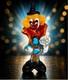 BEAUTIFUL MURANO Multicolored Glass Clown ITALY LOLIPOP HAND BLOWN SCULPTURE