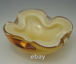 Barbini Murano Glass Cased Multi Color Layers Geode Bowl