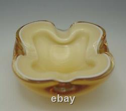 Barbini Murano Glass Cased Multi Color Layers Geode Bowl