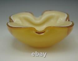 Barbini Murano Glass Cased Multi Color Layers Geode Bowl