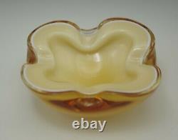 Barbini Murano Glass Cased Multi Color Layers Geode Bowl