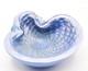 Barbini Murano Italy Hand Blown Arte Glass Collector Blue Bullicante Bowl