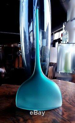 Barbini Murano glass vase large blue fabulous, ca. 1970s Venetian