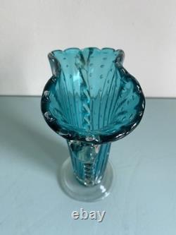 Barovier Toso Murano Controlled Bubble Bullicante Hand Blown Glass Vase