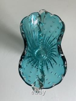 Barovier Toso Murano Controlled Bubble Bullicante Hand Blown Glass Vase
