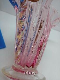 Barovier Toso Murano Large Controlled Bubble Bullicante Hand Blown Glass Vase