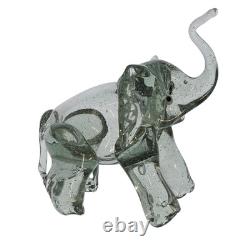 Barovier & Toso Murano Venetian Italian Green Hand Blown Elephant Figurine 6