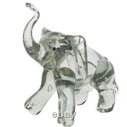 Barovier & Toso Murano Venetian Italian Green Hand Blown Elephant Figurine 6