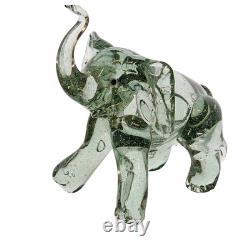 Barovier & Toso Murano Venetian Italian Green Hand Blown Elephant Figurine 6