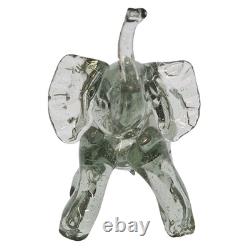 Barovier & Toso Murano Venetian Italian Green Hand Blown Elephant Figurine 6