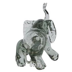 Barovier & Toso Murano Venetian Italian Green Hand Blown Elephant Figurine 6