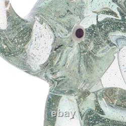 Barovier & Toso Murano Venetian Italian Green Hand Blown Elephant Figurine 6