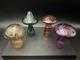 Beautiful Hand Blown Murano Glass Mushrooms 4 Pieces 5-6 Tall Beautiful Colors