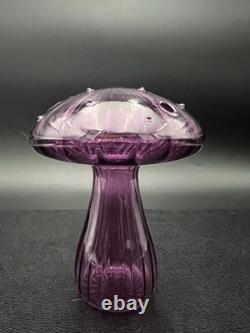 Beautiful Hand Blown Murano Glass Mushrooms 4 Pieces 5-6 Tall Beautiful Colors