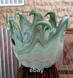 Beautiful MURANO 8 inch Tall Italian Multicolor Hand Blown Glass Vase