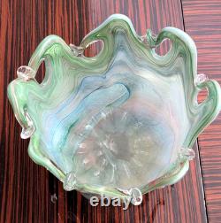 Beautiful MURANO 8 inch Tall Italian Multicolor Hand Blown Glass Vase