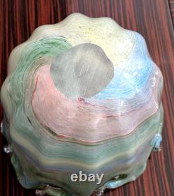 Beautiful MURANO 8 inch Tall Italian Multicolor Hand Blown Glass Vase