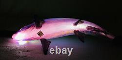 Beautiful Michael Hopko Rainbow Trout- Hand Blown Glass 16 Murano Style Signed