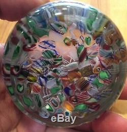 Beautiful Vintage Antique Murano Italian Art Glass Tutti Frutti Paperweight