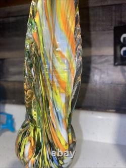 Beautiful Vintage Hand Blown Murano-Style Glass Rooster Figure 14 Inches Tall