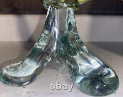 Beautiful Vintage Hand Blown Murano-Style Glass Rooster Figure 14 Inches Tall