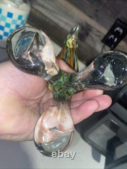 Beautiful Vintage Hand Blown Murano-Style Glass Rooster Figure 14 Inches Tall