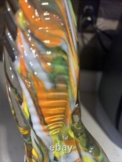 Beautiful Vintage Hand Blown Murano-Style Glass Rooster Figure 14 Inches Tall