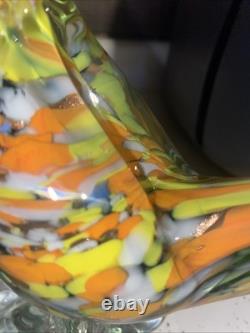 Beautiful Vintage Hand Blown Murano-Style Glass Rooster Figure 14 Inches Tall