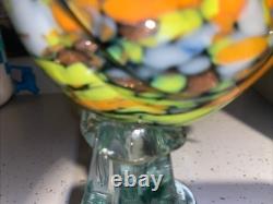 Beautiful Vintage Hand Blown Murano-Style Glass Rooster Figure 14 Inches Tall