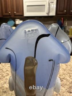Blue Confetti Hand Blown Murano Style Vase