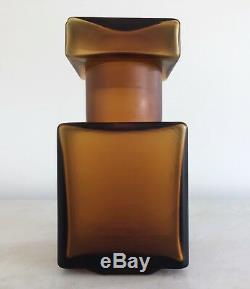 Bold Handsome Geometric Mid Century Art Glass Jar Canister Decanter by Vistosi