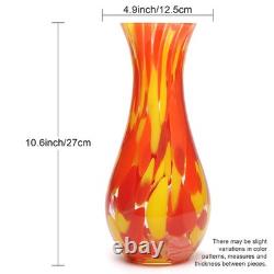 Ca D Oro Glass Vase Orange/Yellow Confetti Effect Hand Blown Murano-Style Art