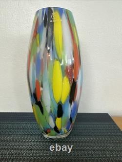 Cá d'Oro Colored Glass Vase Confetti Effect Hand Blown Murano-Style Colorful