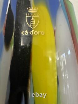 Cá d'Oro Colored Glass Vase Confetti Effect Hand Blown Murano-Style Colorful