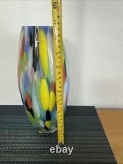 Cá d'Oro Colored Glass Vase Confetti Effect Hand Blown Murano-Style Colorful