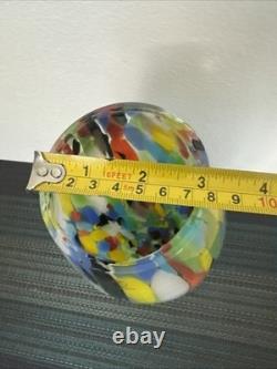 Cá d'Oro Colored Glass Vase Confetti Effect Hand Blown Murano-Style Colorful