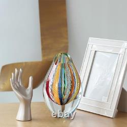 Cá d'Oro Drop Glass Vase Hippie Canes Hand Blown Murano-Style Art Glass Colored