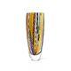 Cá d'Oro Glass Vase Hippie Colored Canes Hand Blown Murano-Style Art Glass