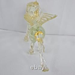 Campanella Murano Hand Blown Glass Saint Mark Winged Lion Figurine Gold Venitian