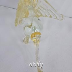 Campanella Murano Hand Blown Glass Saint Mark Winged Lion Figurine Gold Venitian