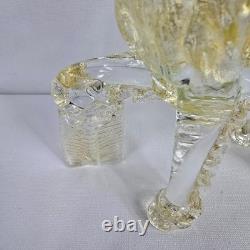 Campanella Murano Hand Blown Glass Saint Mark Winged Lion Figurine Gold Venitian