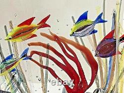 Captivating and Magnificent Studio Glass Murano Underwater Aquarium Signed