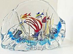 Captivating and Magnificent Studio Glass Murano Underwater Aquarium Signed