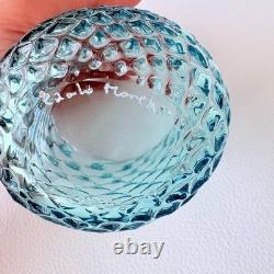Carlo Moretti Murano Glass Tumblers Set of 3 Blue Green Hand Blown Italy Boxed