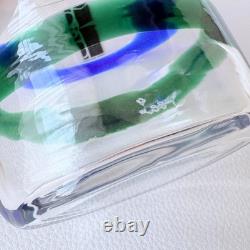 Carlo Moretti Murano Glass Tumblers Set of 3 Blue Green Hand Blown Italy Boxed