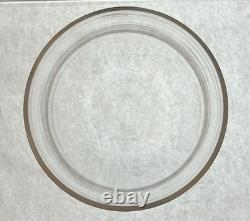Carlo Moretti Murano Glass Vase 12 Hand-Blown Clear Etched Line Design- Italy