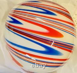 Carlo Moretti Murano Glass Vase Archive Revival Marbled Sphere Hand Blown Italy